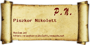 Piszkor Nikolett névjegykártya